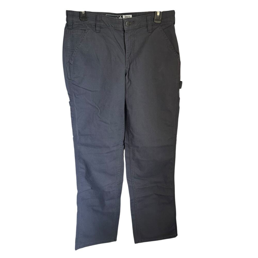 Carhartt Women's Rugged Flex Loose Fit Canvas Work Pant in Grey sz 16 NWT